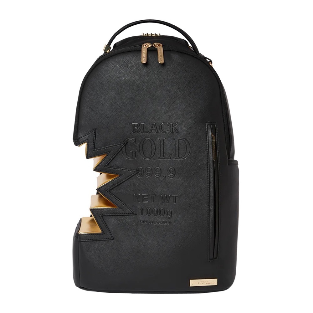 SPRAYGROUND Limited Edition Rare A.1.3 Shark Bite Black Gold Backpack DLVX